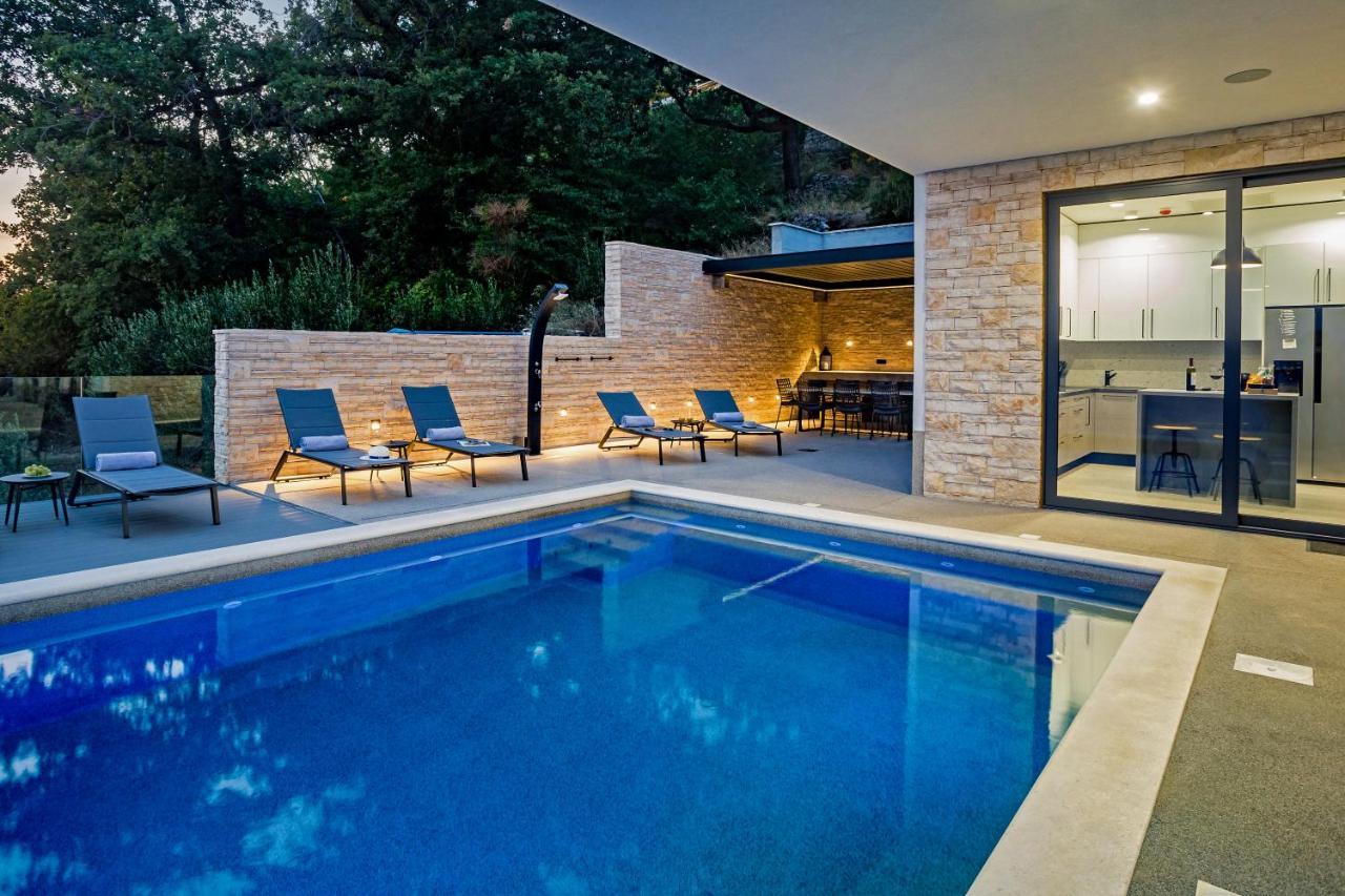 Villa Dispet With Heated Pool, Jacuzzi, Sauna And Cinema Čelina Kültér fotó
